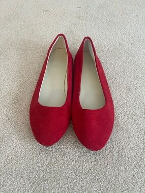 Women's Red Suede Ballet Flats size 41